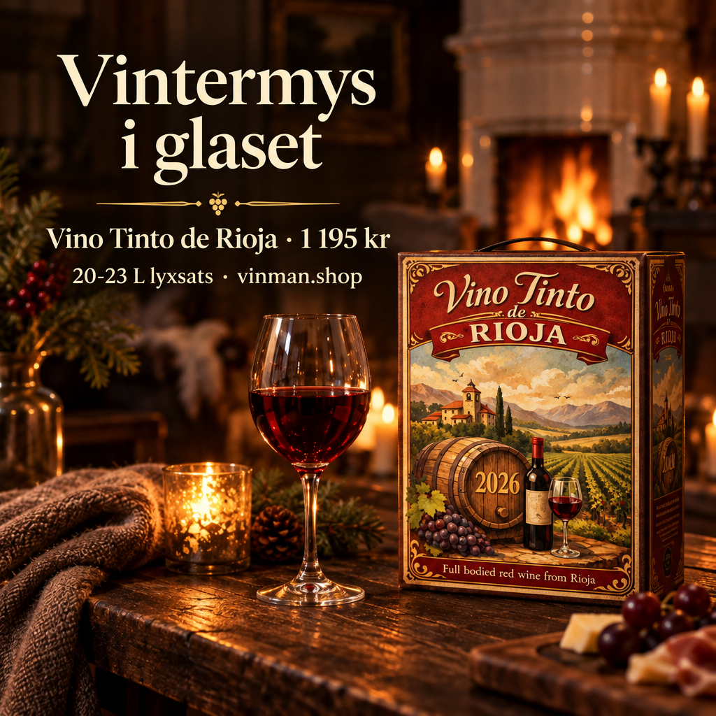 Lyxrödvin Vino Tinto de Rioja 20-23 L. Premium vinsats .Art.nr.39009