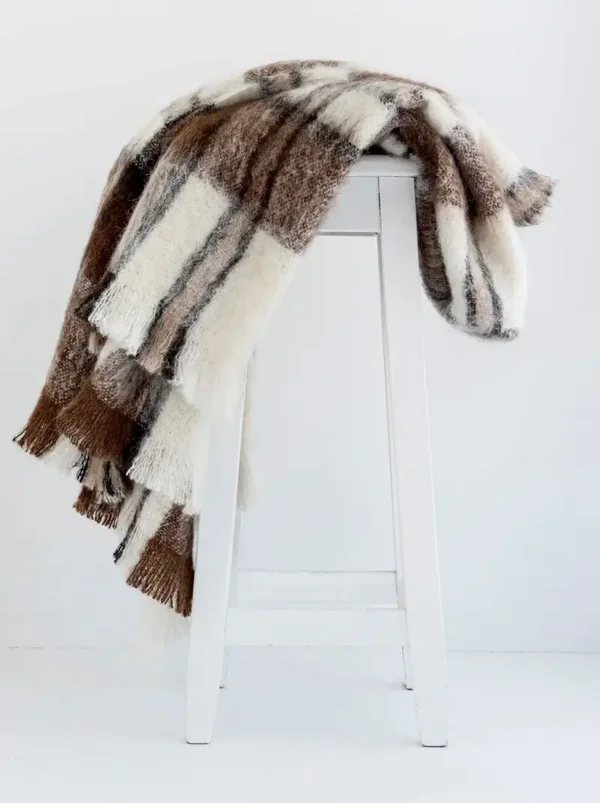NZ Alpaca Throw - Apache