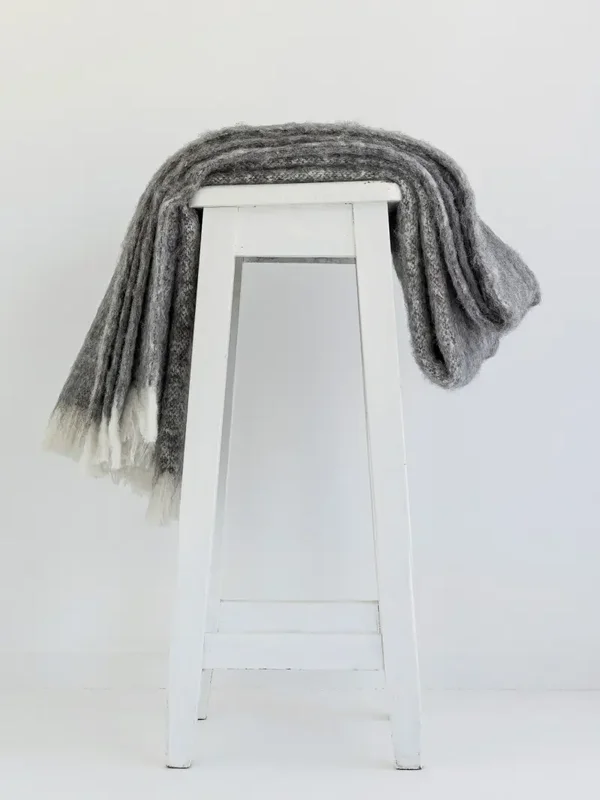 NZ Alpaca Throw - Granite