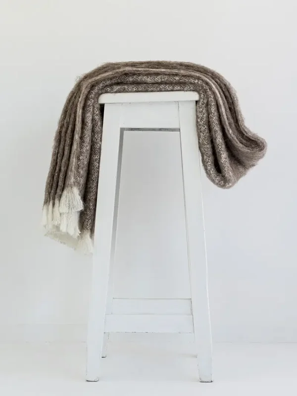 NZ Alpaca Throw - Pumice