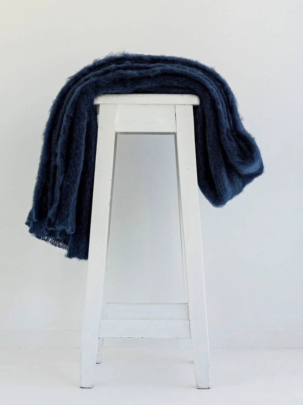 NZ Mohair Throw - Navy