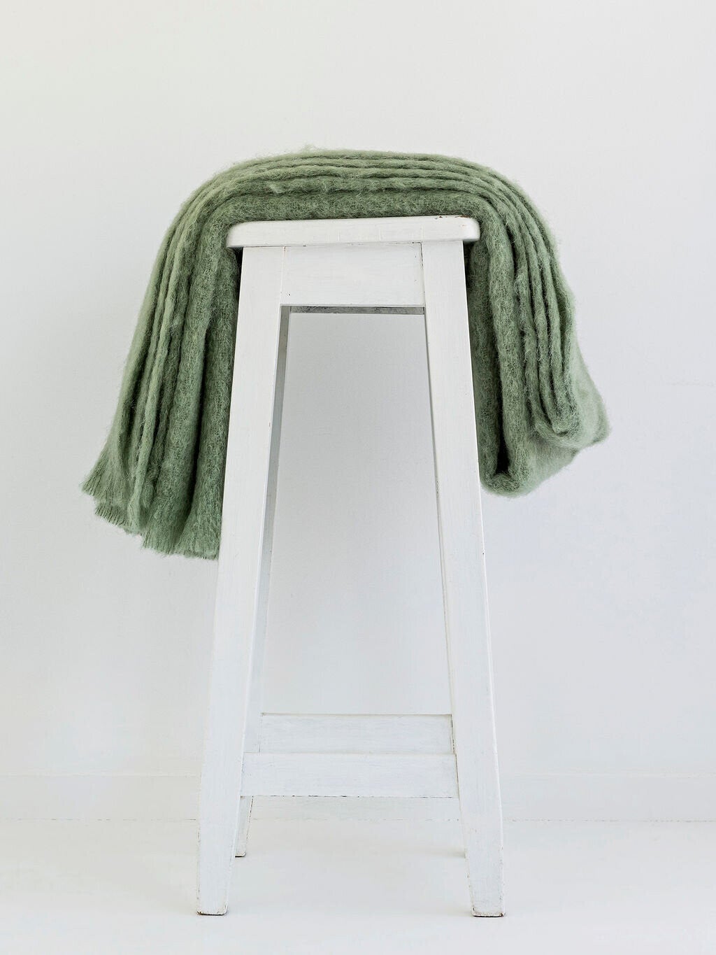 NZ Mohair Throw - Olive