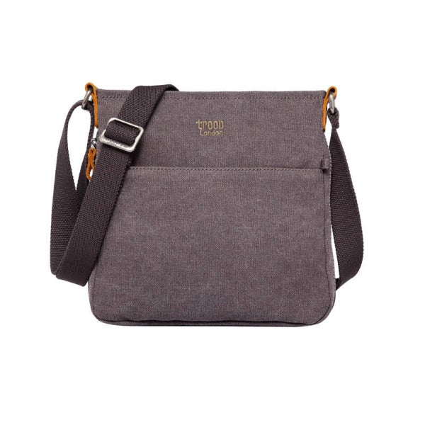 Canvas Classic Zip Top Shoulder Bag Small - Charcoal Unisex