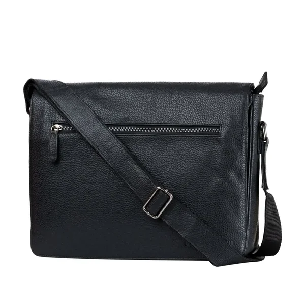 Leather Messenger Bag Black - Unisex