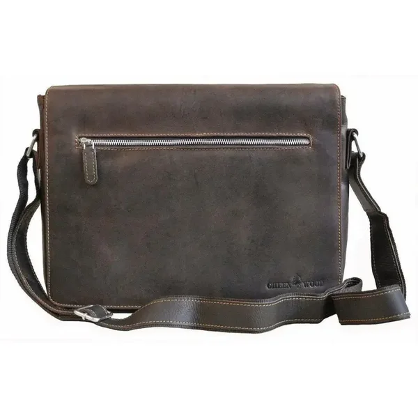 Leather Messenger Bag Brown - Unisex