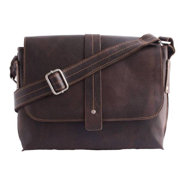 Vintage Leather Messenger Bag Brown - Unisex