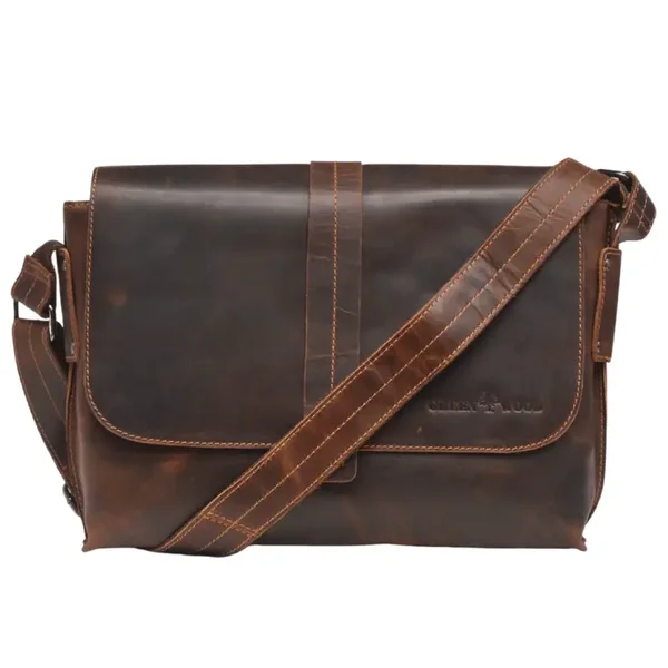 Vintage Leather Messenger Bag Sandal - Unisex