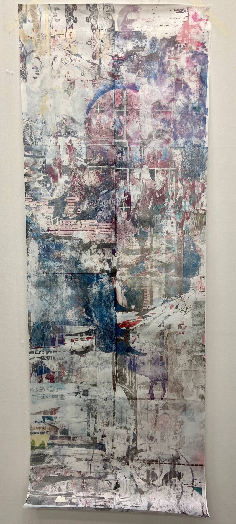 &#039;Hidden Treasures&#039;, Digital Collage, Photo-transfer on Hosho Paper Scroll,  167/59.5cm 