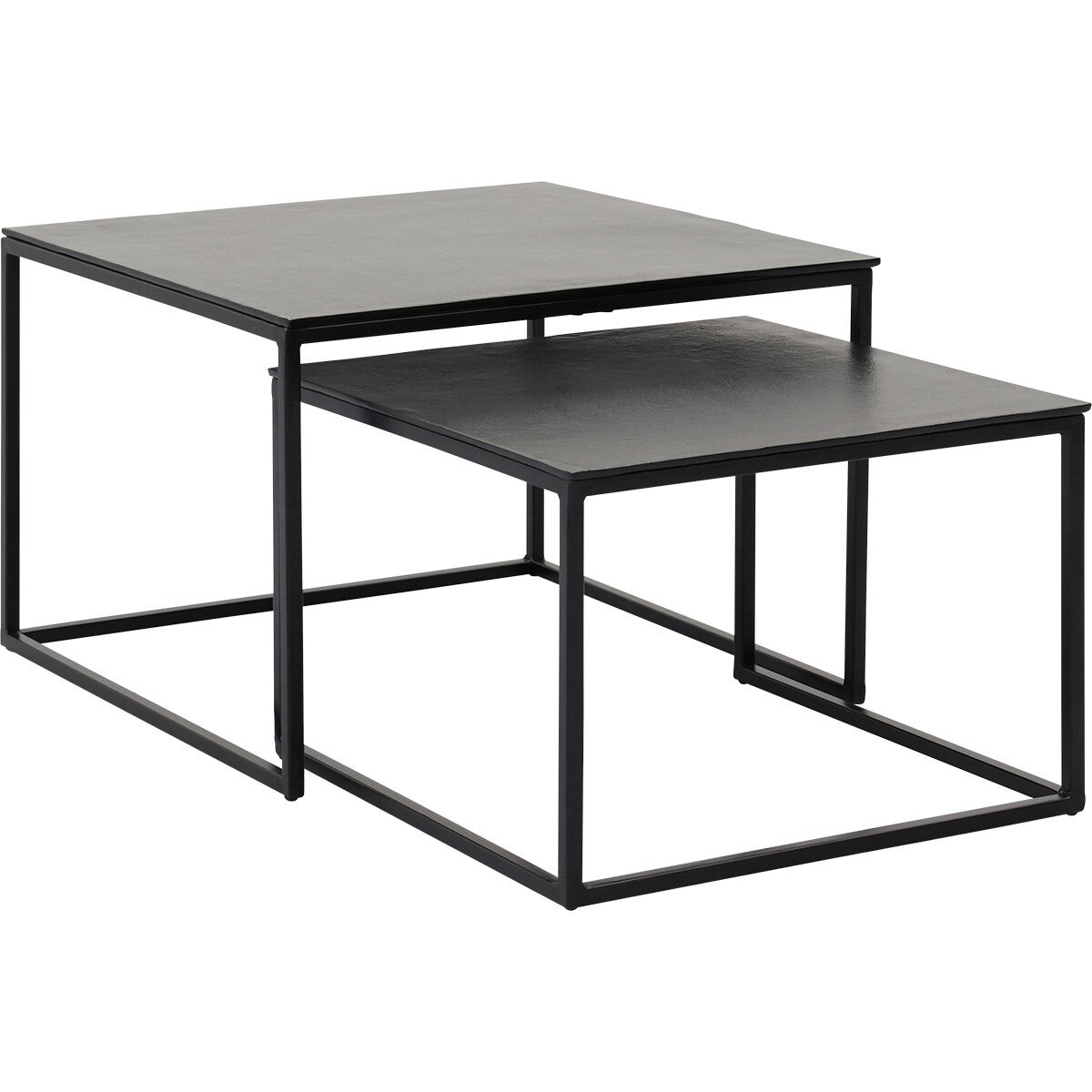 Salontafel Coco set van 2 alu black antique