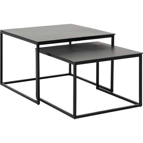 Salontafel Coco set van 2 alu black antique