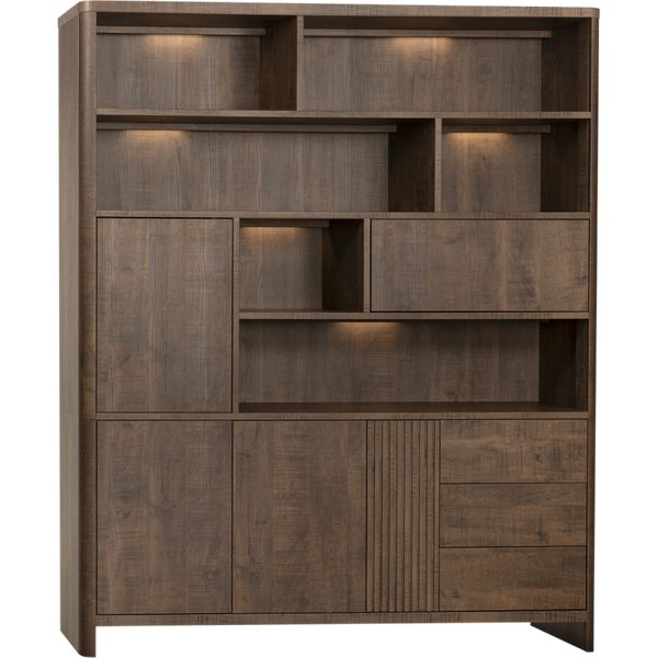 Wandkast Kenna 180 cm Dark Mango