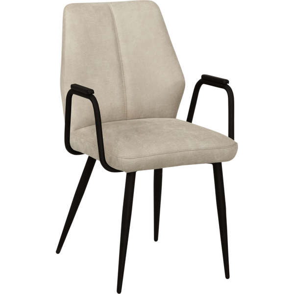 Eetkamerstoel Tina met metalen arm Chicago Toffee