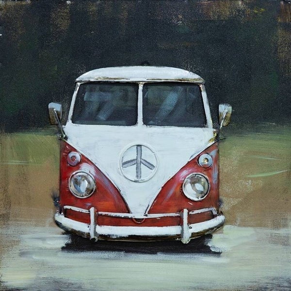VW rood 3d art