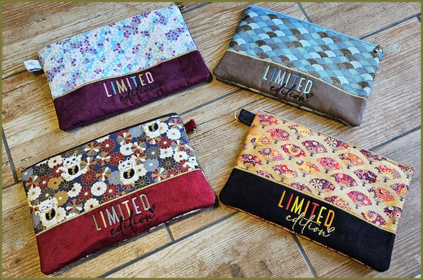🎎 Pochette en Tissu Japonais & Suédine – LIMITED EDITION 🎎