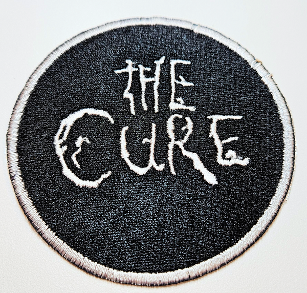 🖤Patch brodé The Cure – Écusson rock iconique noir et blanc