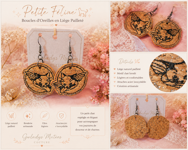 🐾 Boucles d'Oreilles « Petite Féline » 🐾