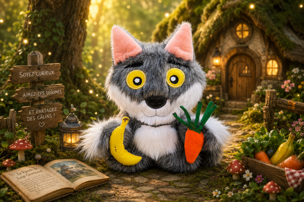 🐺 Piot le Gourmand – Peluche Artisanale