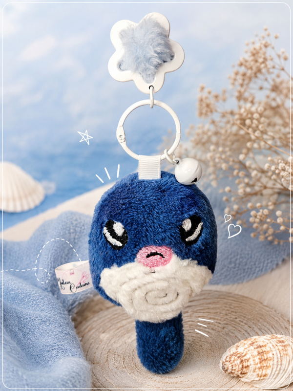 💙 Poliwag – Porte-clé Peluche Pokémon Fait Main