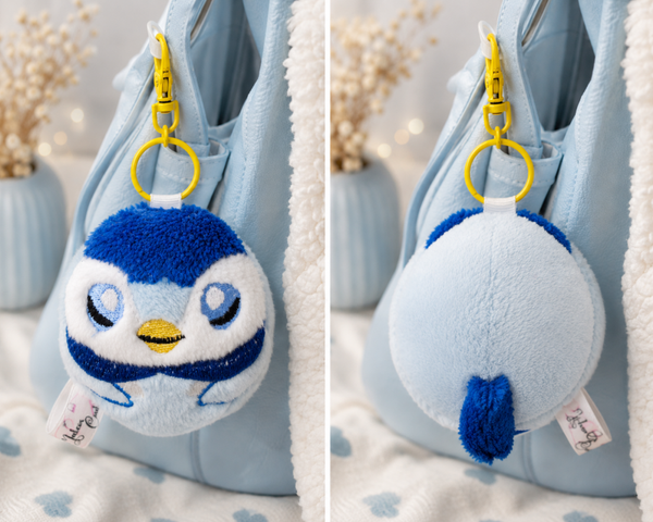 💙 Piplup – Porte-clé Peluche Pokémon Fait Main
