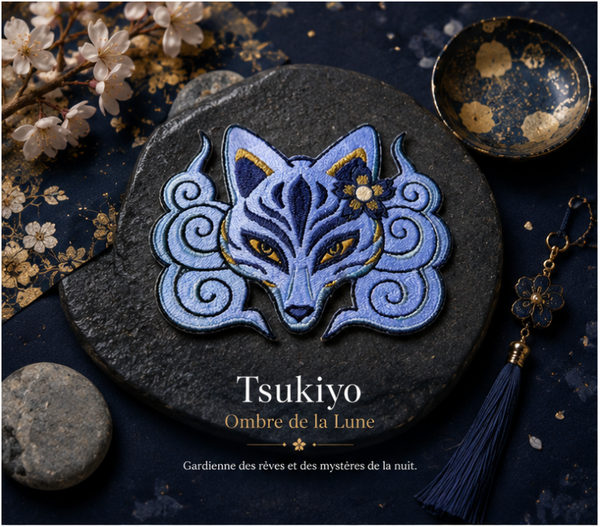 🌙 Patch Brodé Tsukiyo – Ombre de la Lune