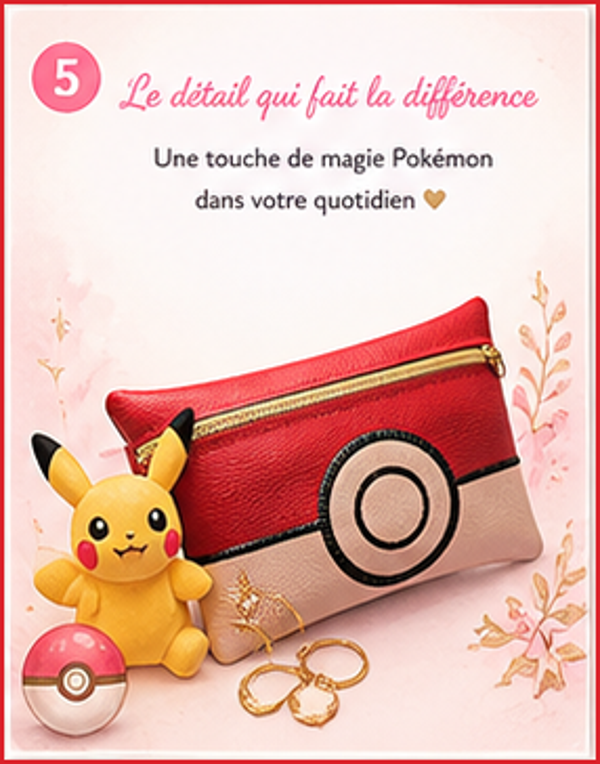 🌸 Pochette Pokéball – Fait main avec amour