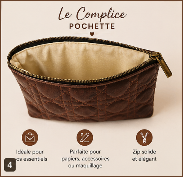 ✨ Le Complice – Pochette zippée assortie