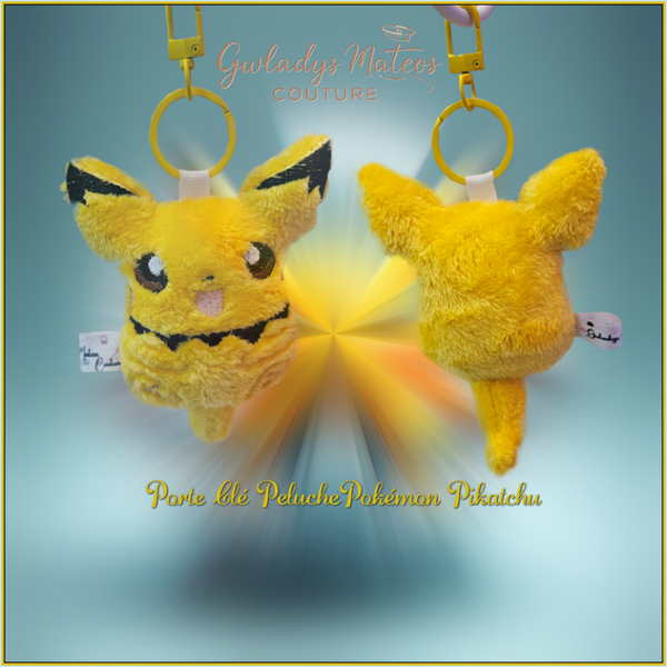 🧸 Porte-clé Peluche Pikachu – Fait main