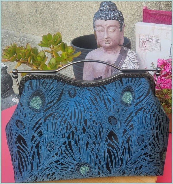 Sac Fermoir brocard Paon