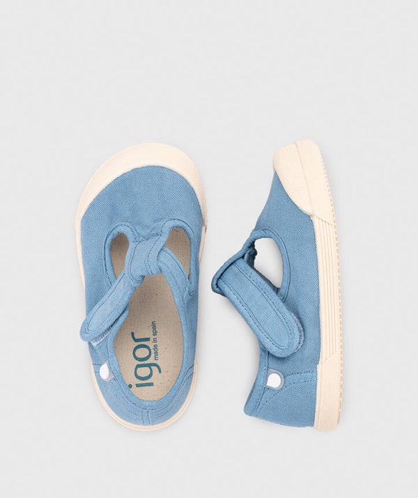 Salomé en toile - Lona Pepito - Jeans (Bleu) - Igor Barefoot Medium