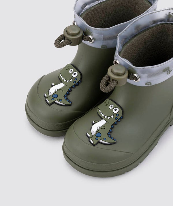 Bottes de pluie - Dino Kaki - Mendi - Igor barefoot medium - W10323-042