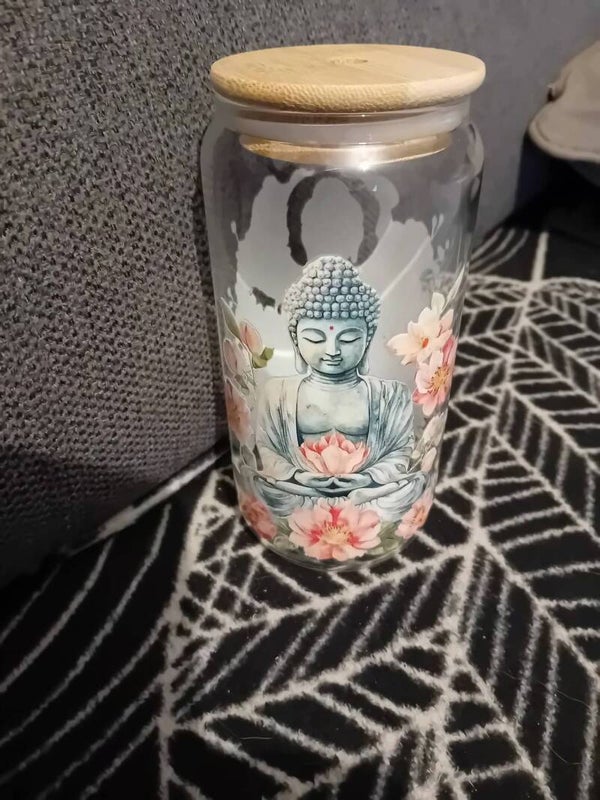 verre a paille bouddha