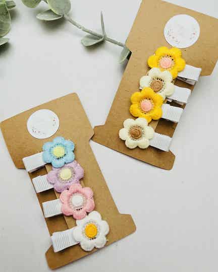 Daisy soft hair clips