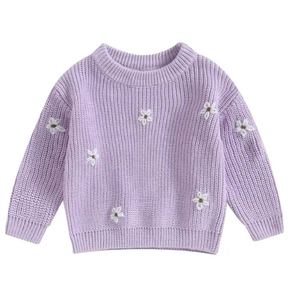 Flower knit jumper