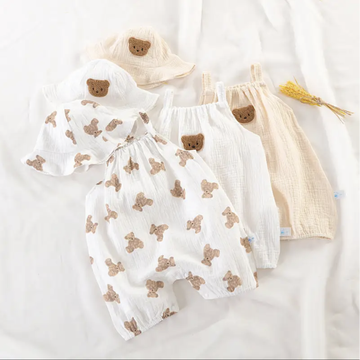 bear 2 piece muslin set