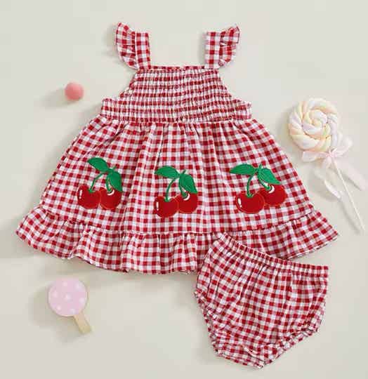 Cherry checked set