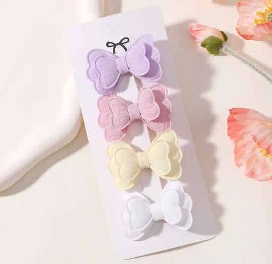 X4 butterfly hairs clips