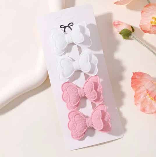 Butterfly pigtail clips x4