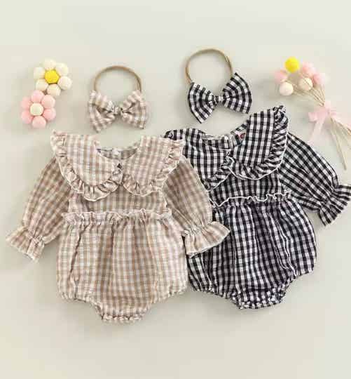 Check Lara romper set