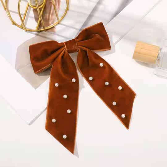 Large velvet bow