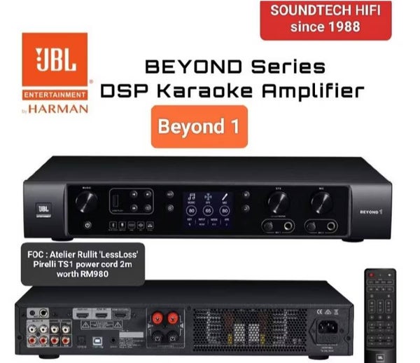 JBL Beyond 1 Karaoke Mixer Amp +Free Power Cord worth RM980