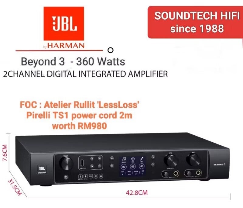 JBL Beyond 3 Karaoke Mixer Amp  + FOC Cable worth RM980