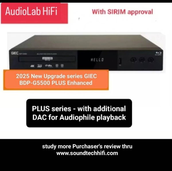 GIEC BDP-G5500 PLUS (Enhanced) 4K Blu-Ray Player
