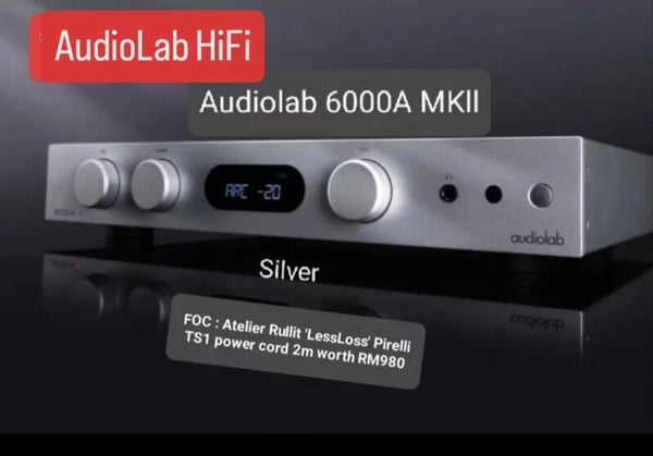 Audiolab 6000A MKll Integrated Amplifier + FOC cable worth RM980