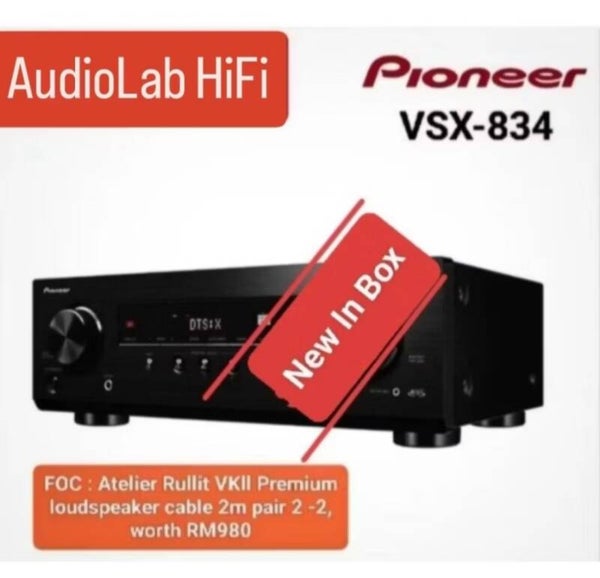 Pioneer VSX-834 Atmos 7.2 (5.2.2) AV Receiver + FOC cable worth RM980