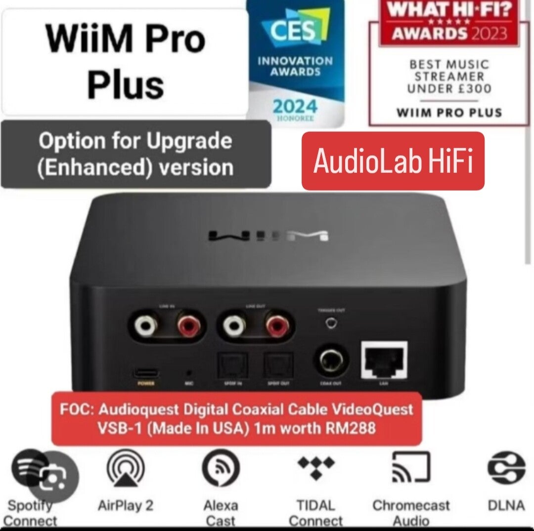 WiiM Pro Plus WiFi Music Streamer (AKM 44935SEQ DAC) + FOC cable worth RM288