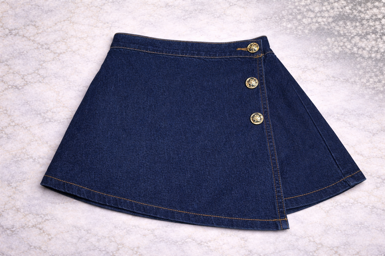 jeans wikkelrok donkerblauw