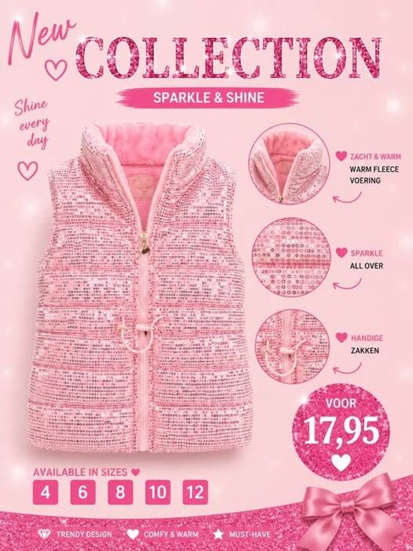 Blush Spark Bodywarmer – Roze