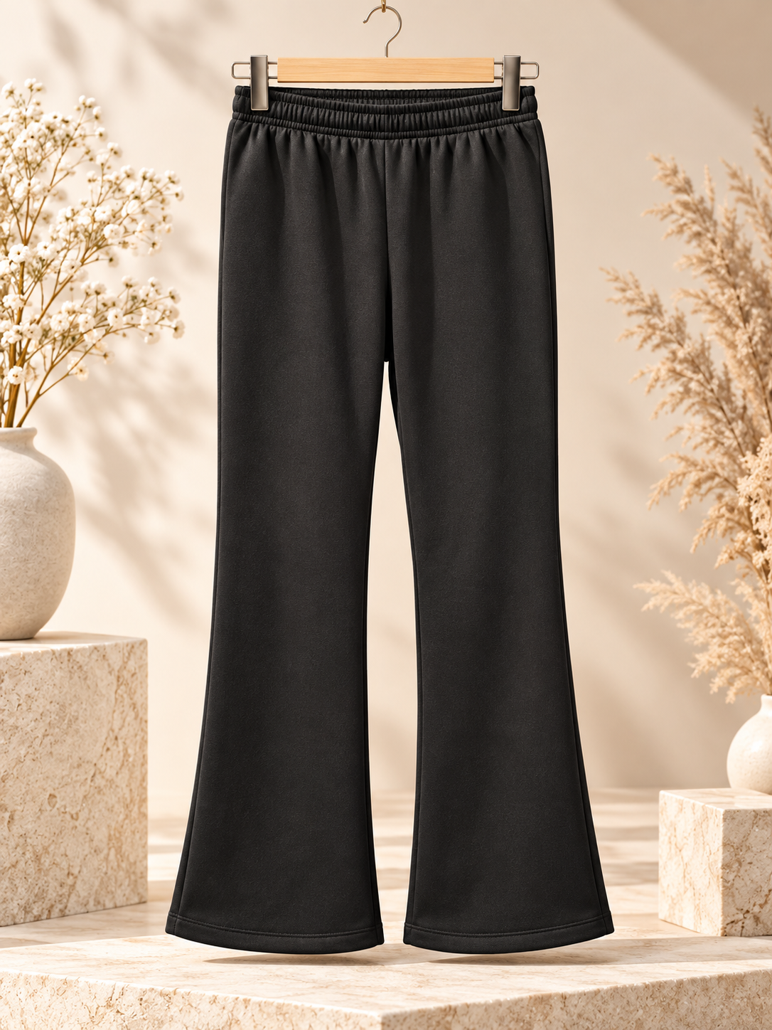 Flared Broek – Zwart