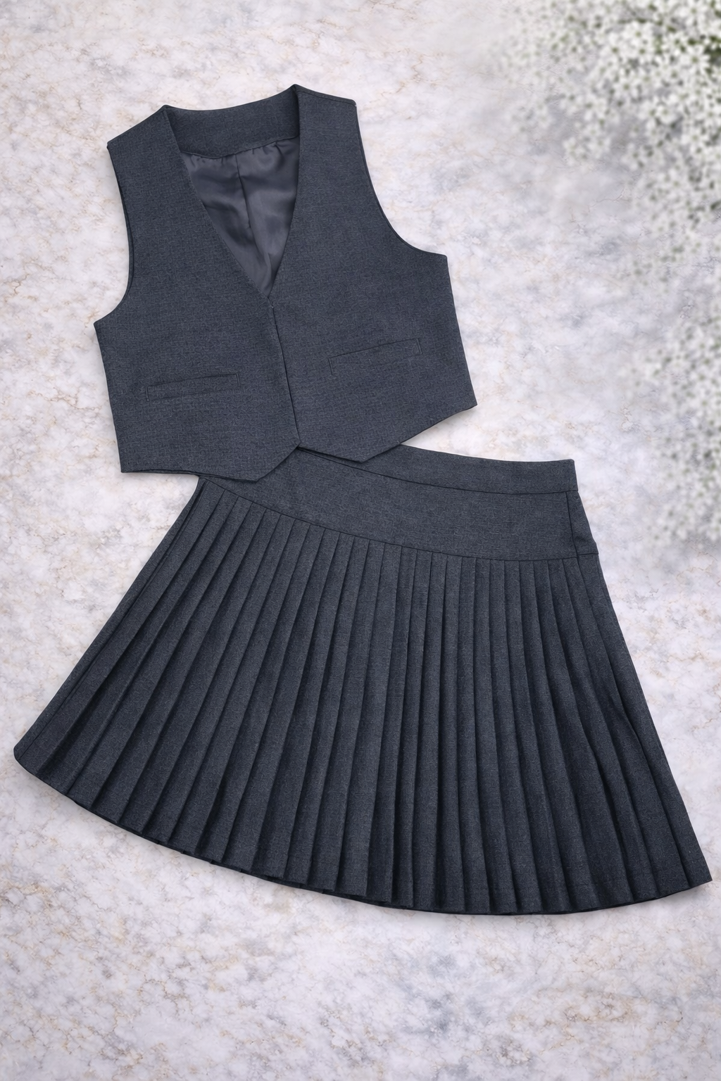 Set geplisseerd rokje