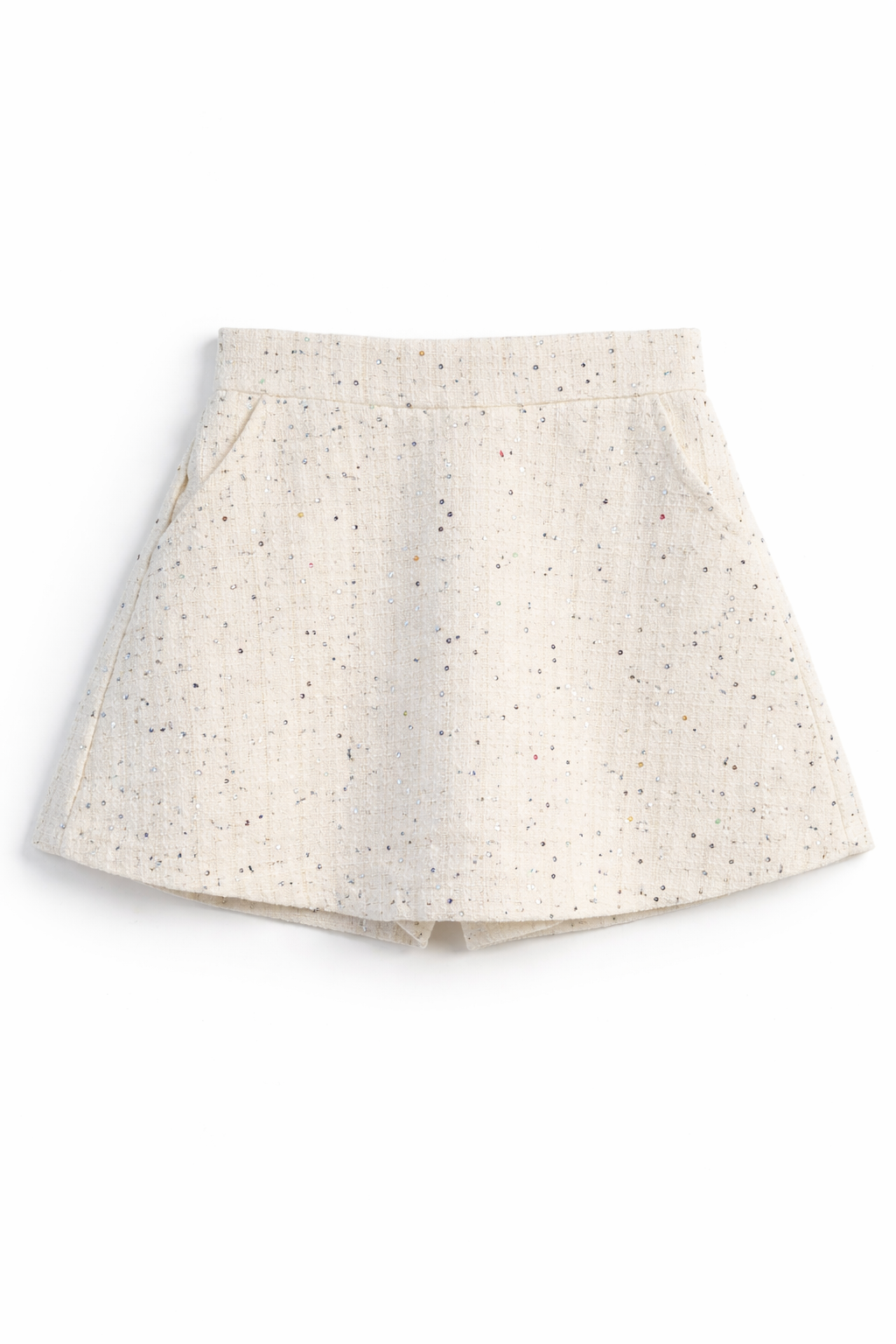 Short wit met palletjes